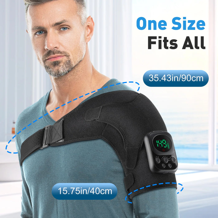 Shoulder Heating Pad Massager With Wireless Mobile Phone Control On Sale