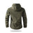 Army Green Men’s Waterproof Softshell Jacket with Fleece Lining – Hooded Outdoor Coat On Sale