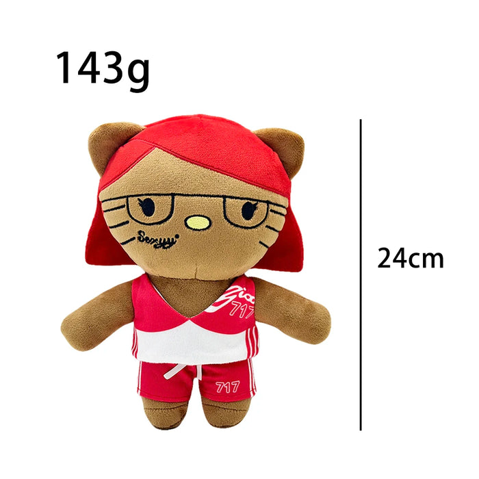 Hello Kitty Rapper Figure Icons Hiphop Fashion Fans Stuffed Soft Plush Toy Dolls Collection On Sale
