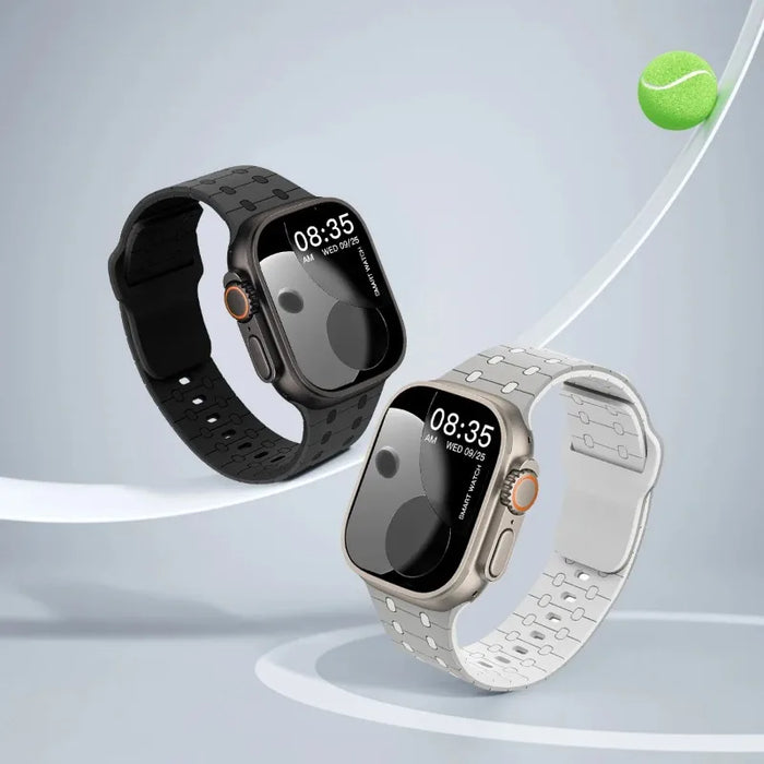 Textured Silicone Sport Watch Band Compatible With Apple Watch 38mm 40mm 41mm 42mm 44mm 45mm 46mm 49mm (Series 3–11, SE & Ultra) On Sale