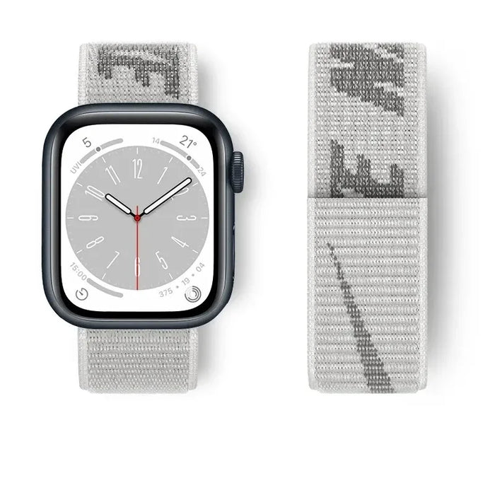 White Nylon Watch Straps For Apple Watch 40mm, 41mm, 42mm, 44 mm, 45mm, 46mm, 49mm On Sale