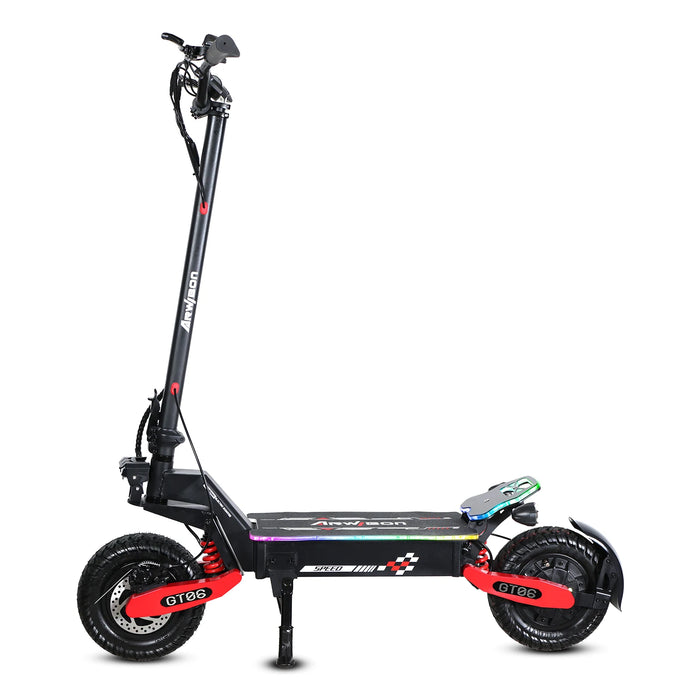 GT6 Off-Road 50KM/H 48v Battery Long Range 65km LED Display 11" High Speed Foldable Electric Scooter For Adults 1200W Motor On Sale
