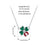 925 Sterling Silver Green Lucky Cloverleaf And Ladybug Necklace Jewelry On Sale