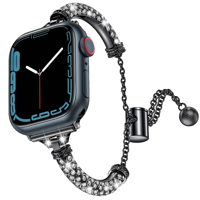 Black Diamond Band Bracelet For Apple Watch 38mm 40mm 42mm 44mm 45m 49mm On Sale