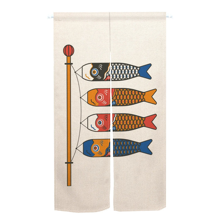 Japanese Linen Patterned Hanging Half-Curtain Doorway Tapestry Noren On Sale