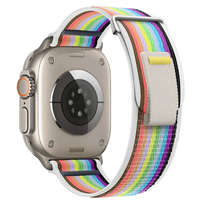 White Rainbow Trail Loop Watch Straps Collection For Apple Watch Series On Sale