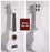 White 21 Inch Soprano Ukulele with Gig Bag, Tuner And Capo Beginner Acoustic Ukulele Set On Sale