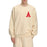 Unisex Embroidered Letter A Sweatshirt Casual Round Neck Cotton Blend Pullover Top On Sale