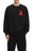 Black Unisex Embroidered Letter A Sweatshirt Casual Round Neck Cotton Blend Pullover Top On Sale