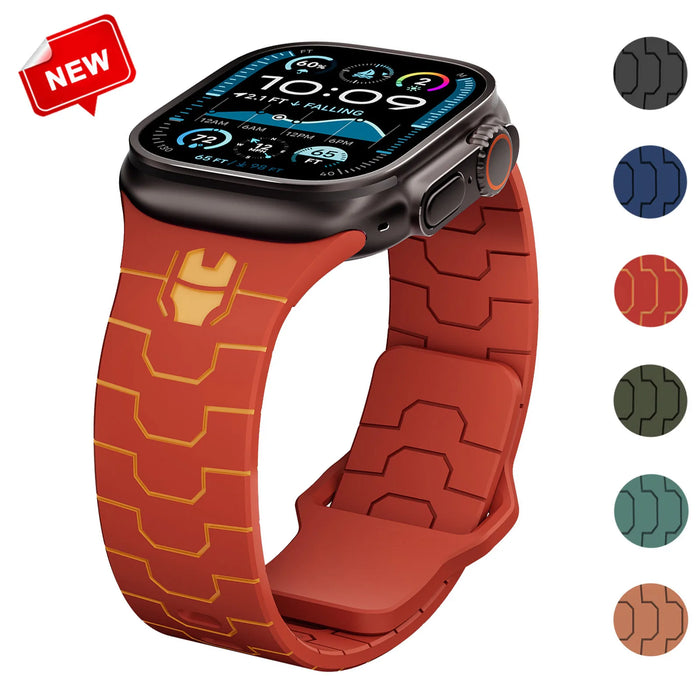 Ironman Style Silicone Sport Straps For Apple Watch Series 49mm, 46mm, 45mm, 44mm, 42mm, 41mm, 40mm, 38mm On Sale