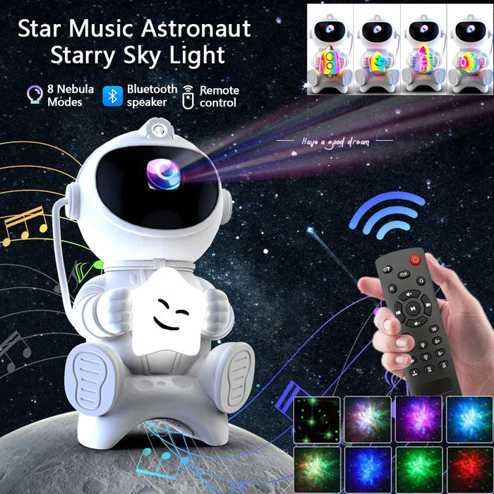 Astronaut LED Galaxy Star Projector Night Light with Bluetooth Speaker And Remote Control On Sale