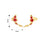 925 Sterling Silver Plated White Gold Lucky Red Gold Koi Fish Stud Earrings Set On Sale