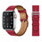 Red Genuine Leather Loop Apple Watch Band For iWatch Series On Sale