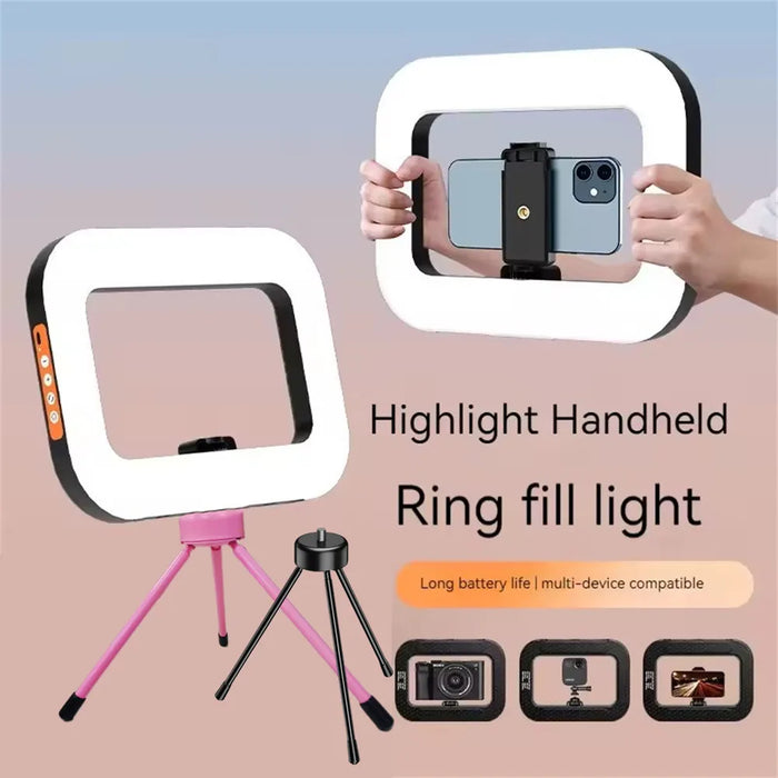 Rechargeable Handheld LED Ring Fill Light For Indoor, Outdoor Mobile Phone Photography, Selfie, Youtube Live On Sale