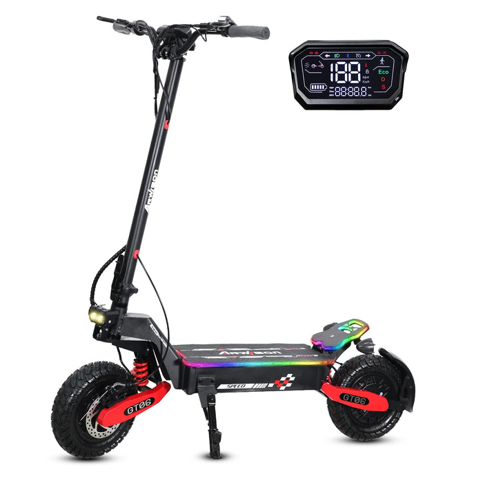 GT6 Off-Road 50KM/H 48v Battery Long Range 65km LED Display 11" High Speed Foldable Electric Scooter For Adults 1200W Motor On Sale