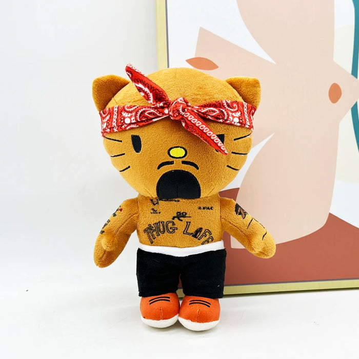 Hello Kitty Tupac Rapper Figure Icons Hiphop Fashion Fans Stuffed Soft Plush Toy Dolls Collection On Sale