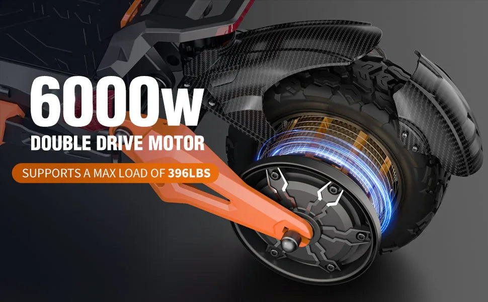 H9 Master 6000W Dual Motor 50mph 60V 30AH 11'' Off Road Tires High-performance Foldable Electric Scooters For Adults On Sale