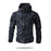 Black Scale Pattern Men’s Waterproof Softshell Jacket with Fleece Lining – Hooded Outdoor Camouflage Coat On Sale