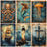 Vintage Marine Life Canvas Print Nautical Treasure Map Wall Decor Ocean Theme Poster On Sale