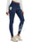 Navy Blue High-Waisted Women’s Hiking Leggings with Side Zipper Pockets On Sale