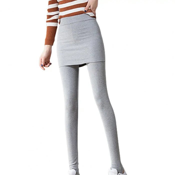 Light Gray Comfortable Warm One Piece Mini Leggings On Sale - Plus Size Available  