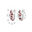 925 Sterling Silver Plated White Gold Lucky Red Koi Fish Buckle Up Earrings Set On Sale