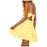 Yellow Spaghetti Strap Backless Lace Bowtie Dresses On Sale