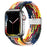 Rainbow Black Stretchable Braided Loop Apple Watch Bracelet For iWatch Series On Sale