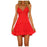 Red Spaghetti Strap Backless Lace Bowtie Dresses On Sale