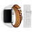 Double White Genuine Leather Loop Apple Watch Band For iWatch Series On Sale