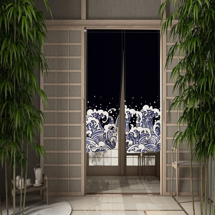 Japanese Linen Patterned Hanging Half-Curtain Doorway Tapestry Noren On Sale