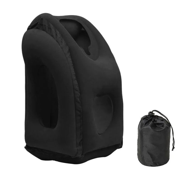 Black Inflatable Travel Air Cushion Pillow On Sale