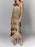 Metallic Color Halter Neckline Sequin Tassel Fringe Layered Long Dresses On Sale