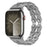 Light Gray Bike Chain Link Silicone Watch Band for Apple Watch Compatible Models 38mm - 49mm On Sale