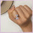 925 Sterling Silver Purple Pansy Flowers Open Rings On Sale