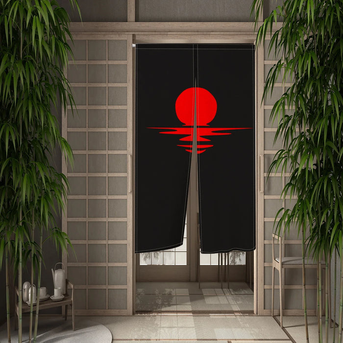 Japanese Linen Patterned Hanging Half-Curtain Doorway Tapestry Noren On Sale