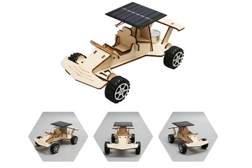 Solar Energy Racing Car DIY Robot Vehicle 3D Wooden Puzzle Kit On Sale
