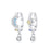 925 Sterling Silver Star Moon Round Huggie Hoop Earrings With Zircon Accents On Sale