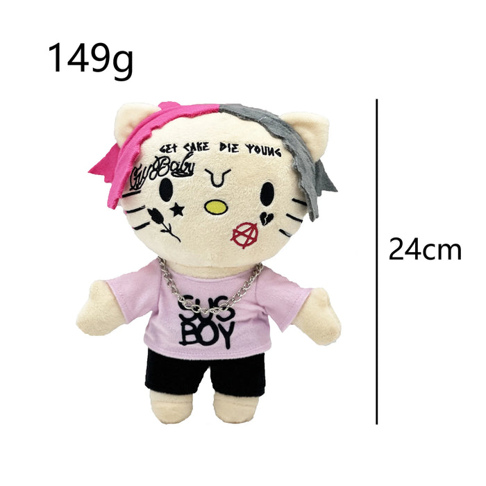 Hello Kitty LIL Peep Rapper Figure Icons Hiphop Fashion Fans Stuffed Soft Plush Toy Dolls Collection On Sale