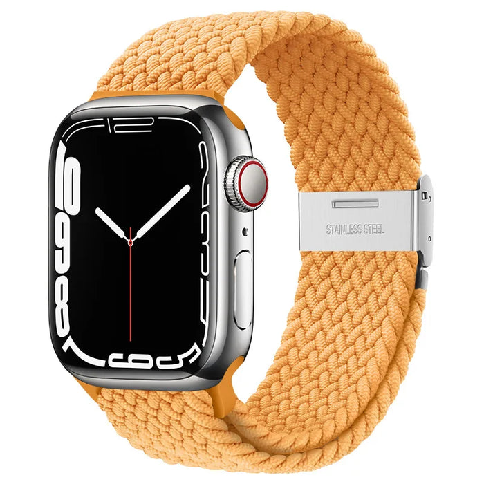 Maize Yellow Stretchable Braided Loop Apple Watch Bracelet For iWatch Series On Sale