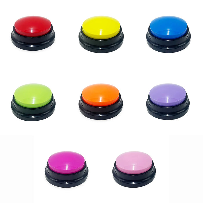 House Pet Training Communication Buzzer 8 Multicolour Buttons With Playback And 30 Second Voice Recordings On Sale