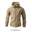 Khaki Men’s Waterproof Softshell Jacket with Fleece Lining – Hooded Outdoor Coat On Sale