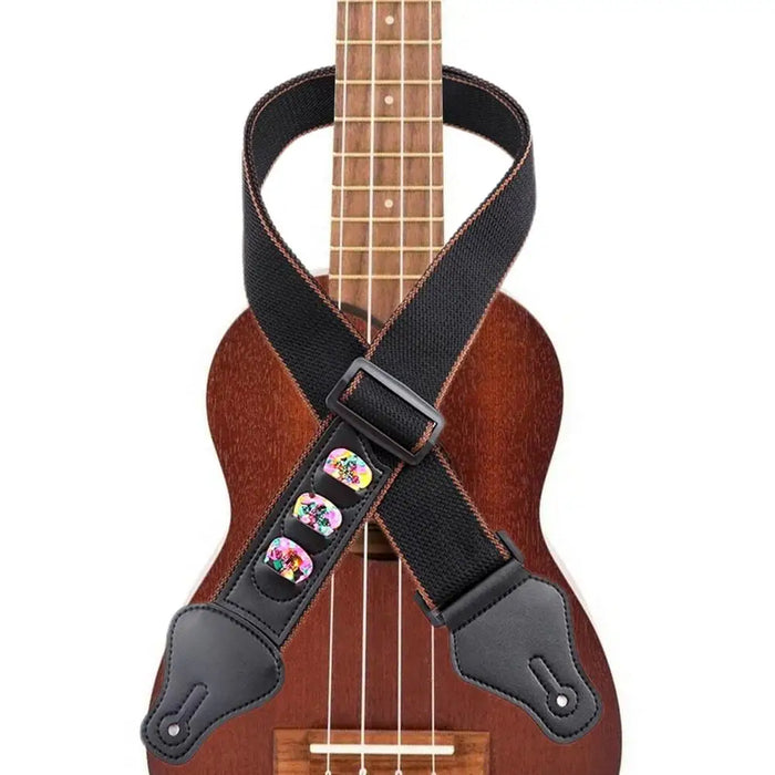 Adjustable Guitar Strap with 3 Guitar Pick Slot Design On Sale