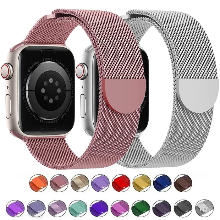 Milanese Mesh Loop With Magnetic Clasp For Apple Watch Band 44mm 40mm 38mm 42mm On Sale