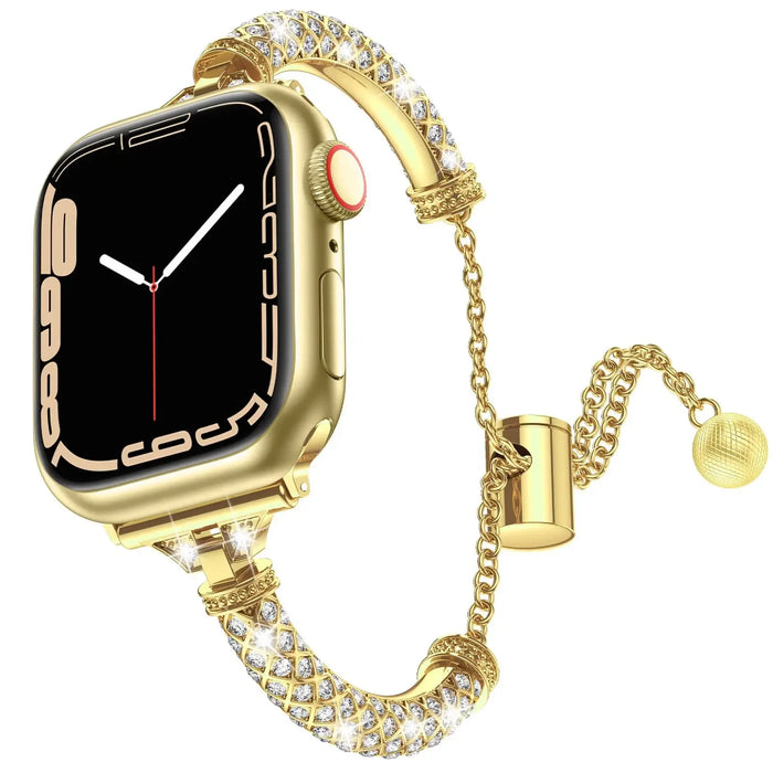 Gold Diamond Band Bracelet For Apple Watch 38mm 40mm 42mm 44mm 45m 49mm On Sale