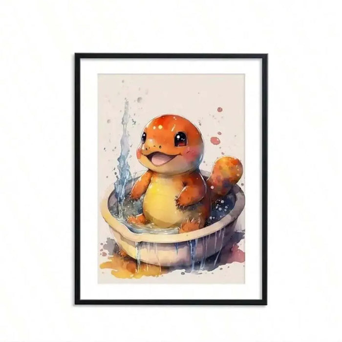 Baby Charmander Pokemon Animated Series Characters Canvas Prints Wall Art Posters For Home Bathroom Decor On Sale