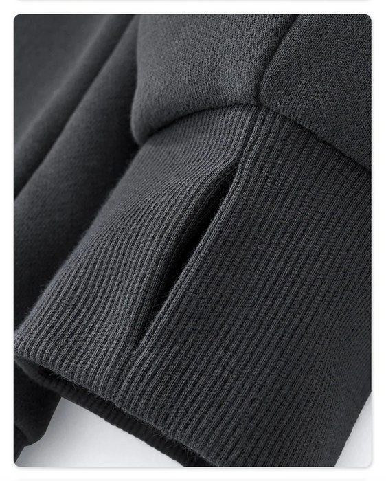 Unisex Plush Hoodie With Eye Mask Design In Black On Sale