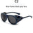 Blue Frame Chic Vintage Steampunk Goggle Style Oval Polarized Sunglasses On Sale