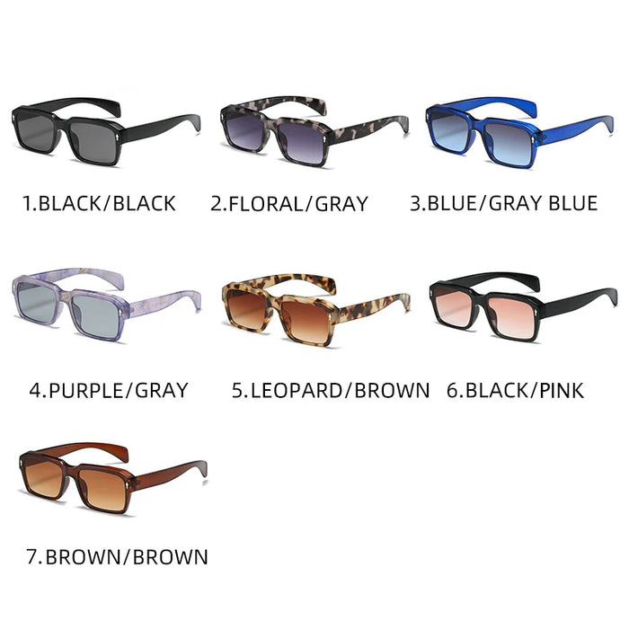 Tortoise Shell Style Rectangle HD Lens UV400 Sunglasses On Sale