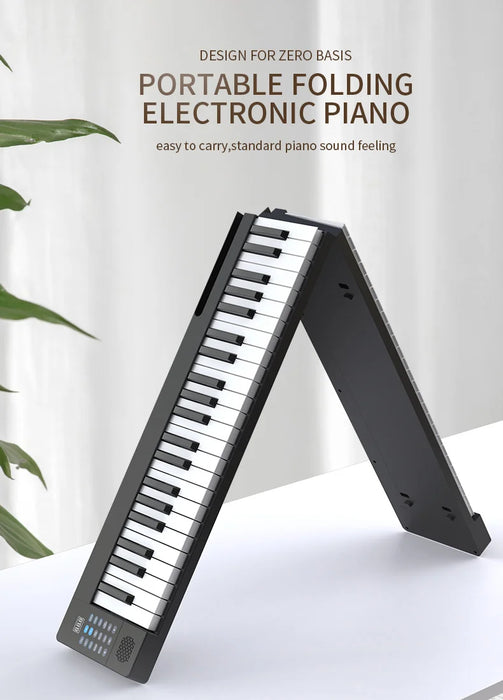 88 Keys Lightweight Portable Folding Digital Piano Full Set With MIDI Sustain Pedal, Hi-Fi Stereo, Silent Mode On Sale
